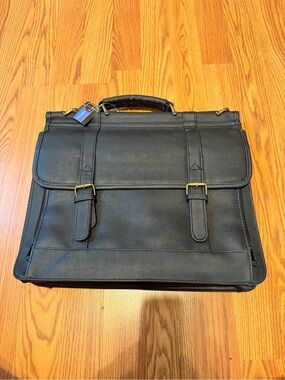 Black Men's Briefcase Satchel Bag - Classic Professional Style NWT